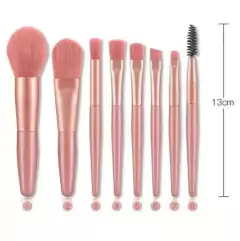 Set Maquillaje Brochas Pinceles pack x 8 unidades en estuche. - tienda online
