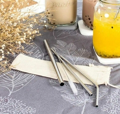 Set Sorbetes Acero Inoxidable Ecológico Reutilizable Pack x4 - comprar online