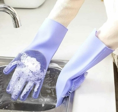 Guante Manopla Silicona Limpieza Cepillo Cocina Multiuso x 2 en internet