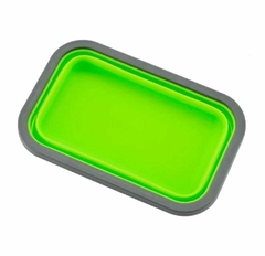 Recipiente Vianda Silicona Hermético Plegable Con Cubiertos - Baluni