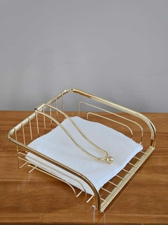 Servilletero Con Brazo Metal Decorativo Mesa en internet