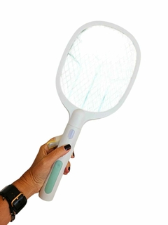 Raqueta Mata Mosquitos Eléctrica Recargable Usb Con Luz