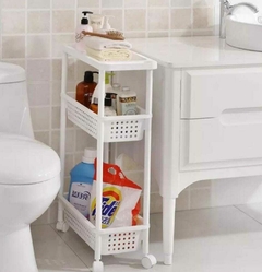 Organizador carrito ruedas baños cocinas cuartos 3 estantes - tienda online