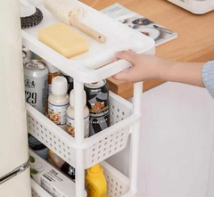 Organizador carrito ruedas baños cocinas cuartos 3 estantes en internet
