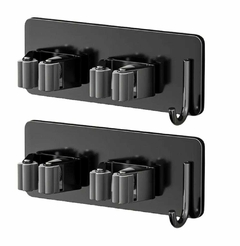 Escobero con Gancho Metal Adhesivo Doble