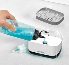 Dispenser Detergente Jabón Porta Esponja Limpieza Bacha - comprar online