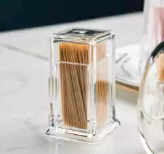 Porta Escarbadientes Palillos Acrílico Con Tapa en internet
