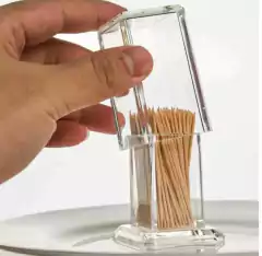 Porta Escarbadientes Palillos Acrílico Con Tapa - Baluni