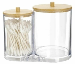 Organizador Accesorios Hisopos Acrílico Con Tapa - comprar online