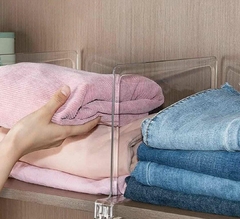 Organizador Divisor Estante Placard Separador Acrilico x 2 - Baluni
