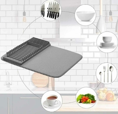 Imagen de Escurridor de platos con paño absorbente