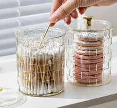 Organizador Contenedor Accesorios Hisopos Con Tapa - comprar online