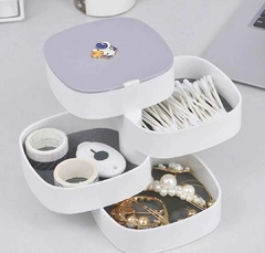 Organizador Joyas Accesorios Bandejas Giratorias Tapa Espejo - comprar online
