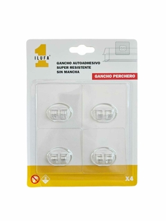 Gancho Adhesivo Pack x 4 Multifunción Super Resistente