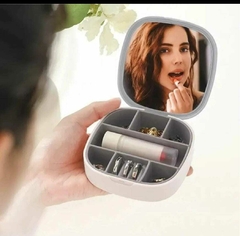 Mini Alhajero joyero Organizador con espejo portátil Viaje - comprar online