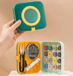 Kit de Costura portatil completo doble bandeja costurero con lupa
