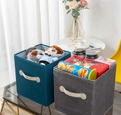 Cubo cesto organizador Almacenamiento plegable de tela con manija