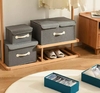 Caja organizadora cesto de Almacenamiento plegable con tapa y manija grande