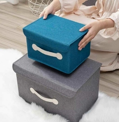 Caja organizadora cesto de Almacenamiento plegable con tapa y manija - comprar online