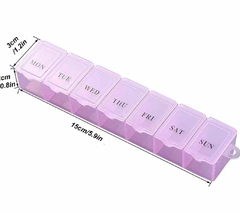 Imagen de Pastillero organizador semanal diario contenedor pastillas