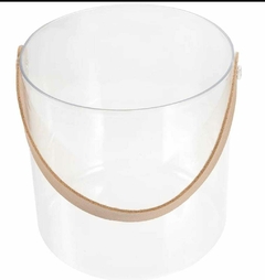 Hielera frapera balde con manija PU para mesa en internet
