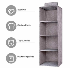 Organizador colgante 5 espacios placard ropa calzado tela en internet