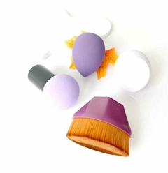 set x 4 esponja blender + brocha maquillaje en Estuche. - Baluni