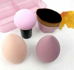 set x 4 esponja blender + brocha maquillaje en Estuche. - comprar online