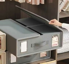 Caja Organizadora de almacenamiento plegable Rígida sabanas ropa con visor en internet