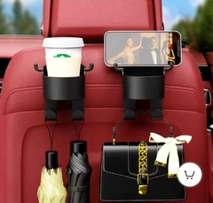 Soporte multifuncion porta vaso con Ganchos para colgar asiento auto