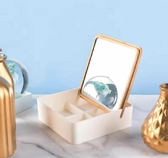 Caja Organizadora Alhajas Accesorios con Tapa y espejo