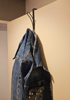 Percha para puerta perchero organizador doble gancho metal - tienda online