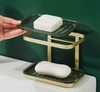 Jabonera doble adhesiva acrilico Sopo mesada ducha