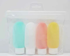 Envases botella recargable Dispensador Cremas Líquidos Set x 4