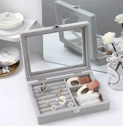 Organizador Accesorios Joyas Alhajero Afelpado con Tapa - comprar online