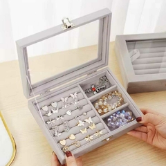 Organizador Accesorios Joyas Alhajero Afelpado con Tapa en internet
