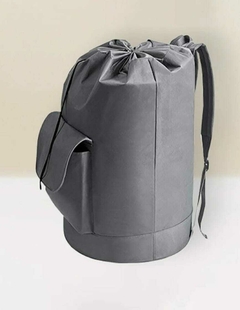 Mochila para ropa Sucia lavadero cierre cordón con bolsillo externo - Baluni