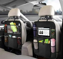 Organizador asiento auto Bolsillo porta tablet botella celular