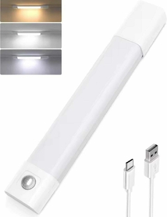 Tira luz led sensor placard alacena adhesivo y carga usb - tienda online