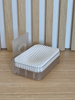 Jabonera mesada silicona desmontable con adhesivo - Baluni