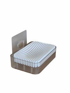 Jabonera mesada silicona desmontable con adhesivo