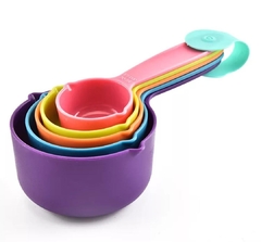Cucharas medidoras cocinar pack 5 tamaños colores