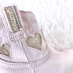 glamis taquitos. botas corazon rosa - comprar online