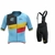 Conjunto de ciclismo masculino composto por camisa de manga curta e bretelle, com design inspirado na Bélgica.