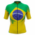 Camisa de Ciclismo Feminina Sport Marcio May Bandeira do Brasil Frente