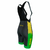 Kit Camisa Sport Feminina Bandeira do Brasil, com bretelle, mostrando a parte traseira em tons de verde e amarelo.