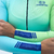 Camisa Ciclismo Feminina Sport Márcio May Manga Longa Degradê Green Foto com Modelo Detalhes