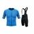 Kit Camisa Pro Mint na cor azul com bretelle preto, ideal para ciclismo masculino.