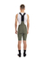 Bretelle de Ciclismo Masculino Marcio May Moove Verde Militar Foto com Modelo Costas