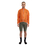 Jaqueta Corta Vento de Ciclismo Masculina Márcio May Pro New Orange Foto com Modelo Frente